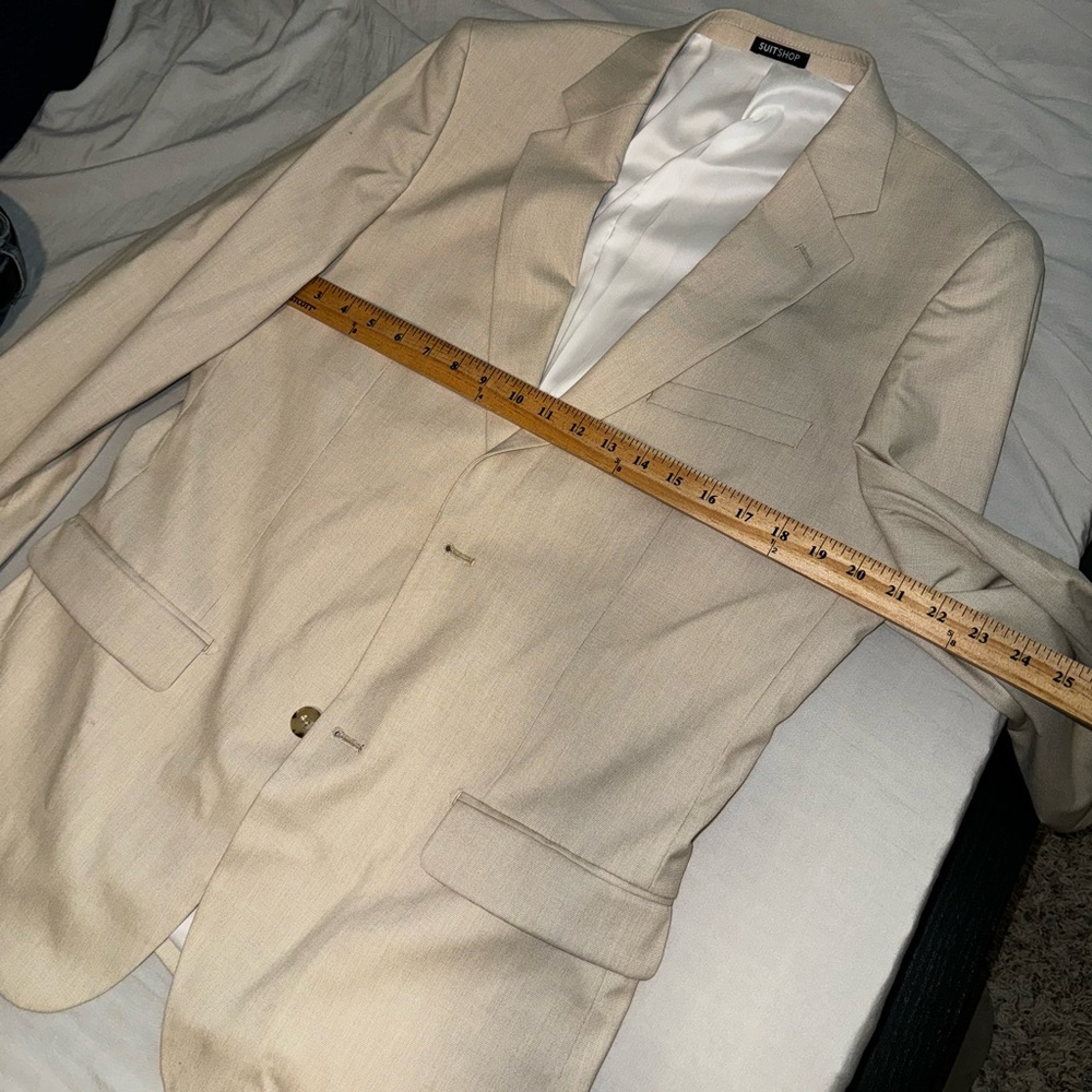 SUITSHOP FULL SUIT TAN WOOL